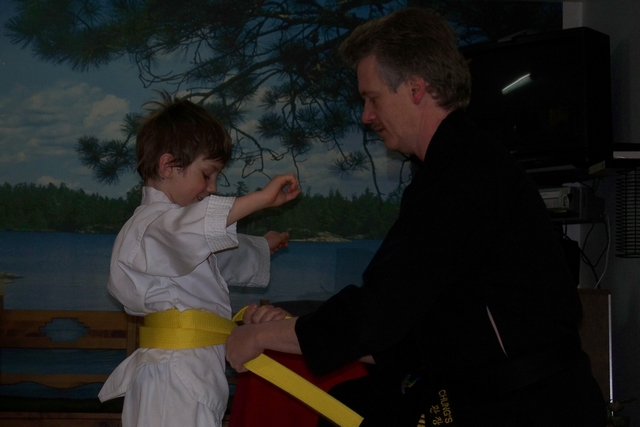 Alex gets his Yellow belt